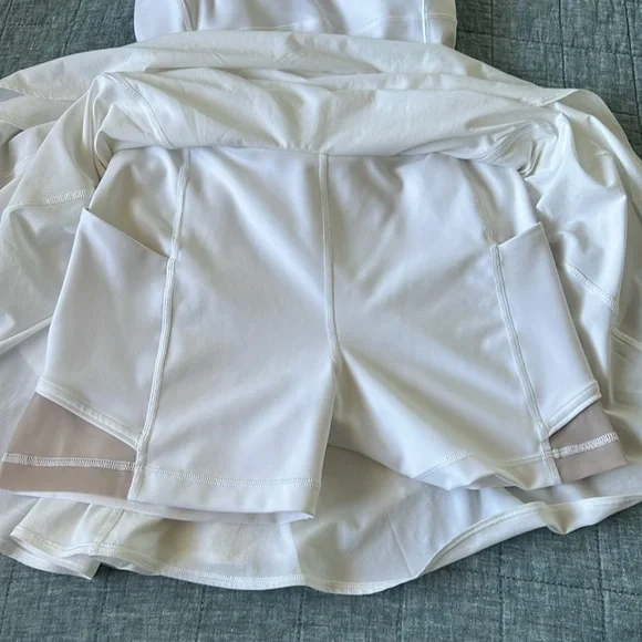 LULULEMON Court Crush Athletic Dress Built-In Shorts with Pockets in White - Picture 4 of 9